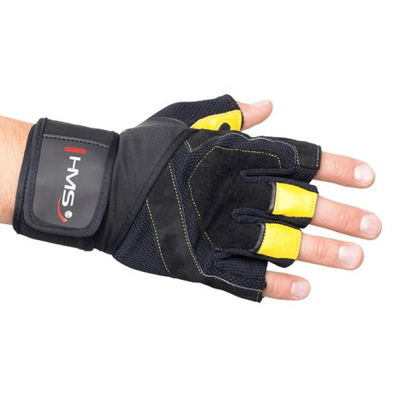 Gloves Top-quality Black/Yellow HMS RST01 Gym Gloves XL