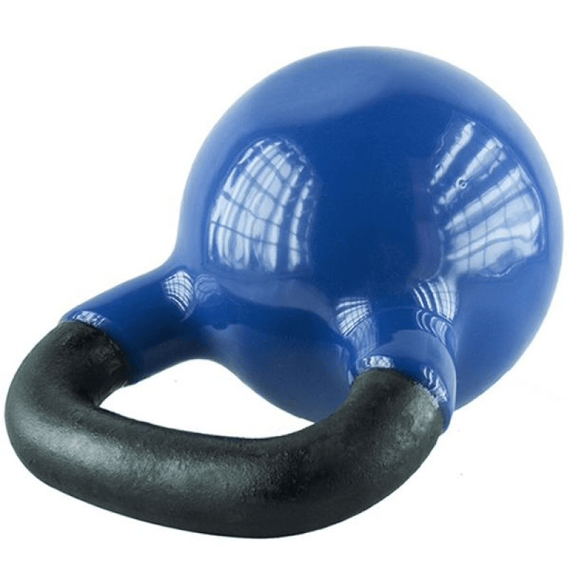 HMS KNV32 Blue 32kg Vinyl-Covered Iron Kettlebell with Ergonomic Handle - Fitness Max