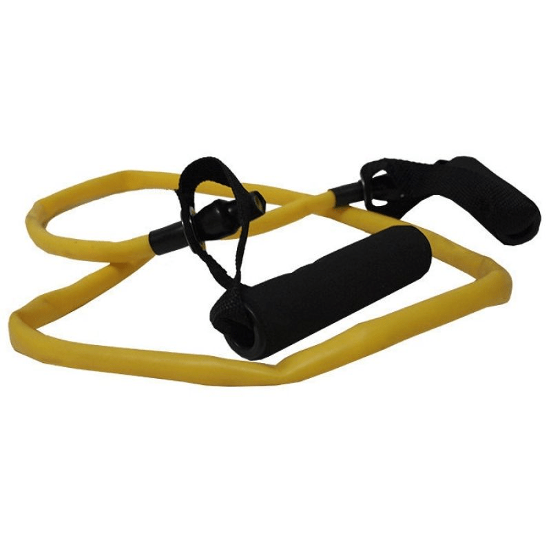 Durable Fitness Resistance Band with Handles for Heavy Workouts, Yellow - Fitness Max