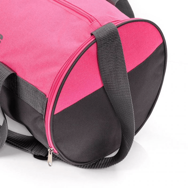 Meteor Siggy 25L Fitness Bag: Pink-Gray Gym Duffle with Shoe Compartment - Fitness Max