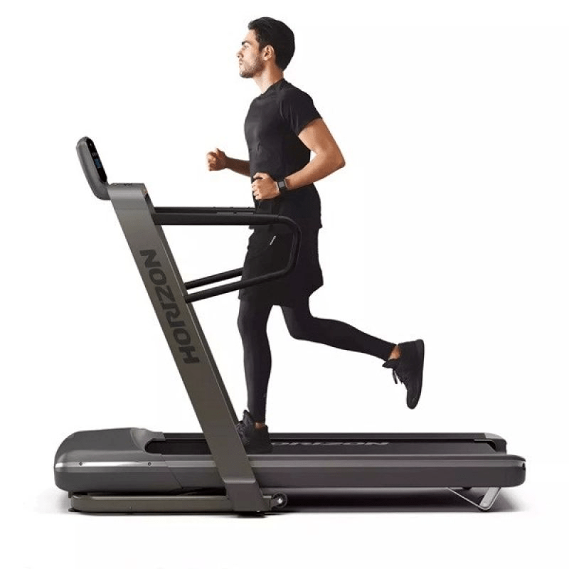 Horizon Fitness Omega Z-02 Electric Treadmill in Graphite, Foldable, High-Speed - Fitness Max