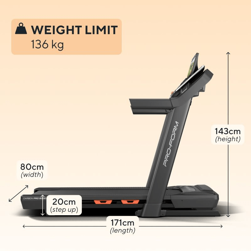Proform Carbon TLS Electric Treadmill with Advanced RunFlex Cushioning - Fitness Max