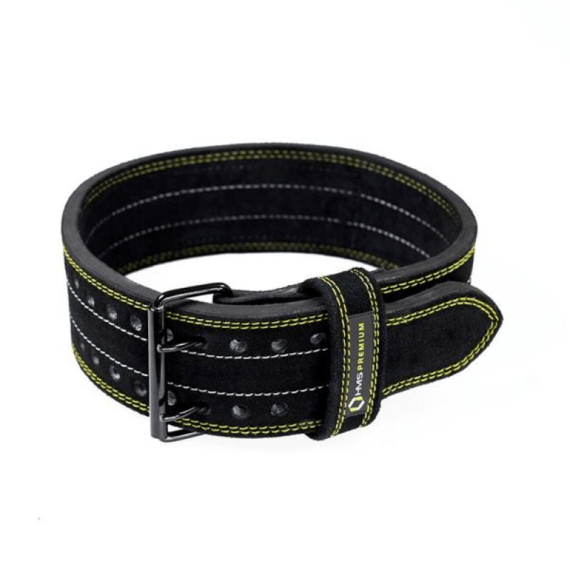 Durable 3-Layer Leather & Foam Strength Training Belt, Size M - Fitness Max