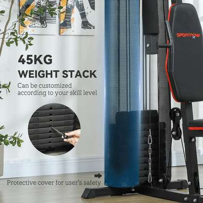 Multi Gym SPORTNOW Compact Multi Gym: 45kg Weight Stack