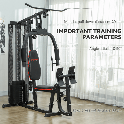 Multi Gym SPORTNOW Compact Multi Gym: 45kg Weight Stack