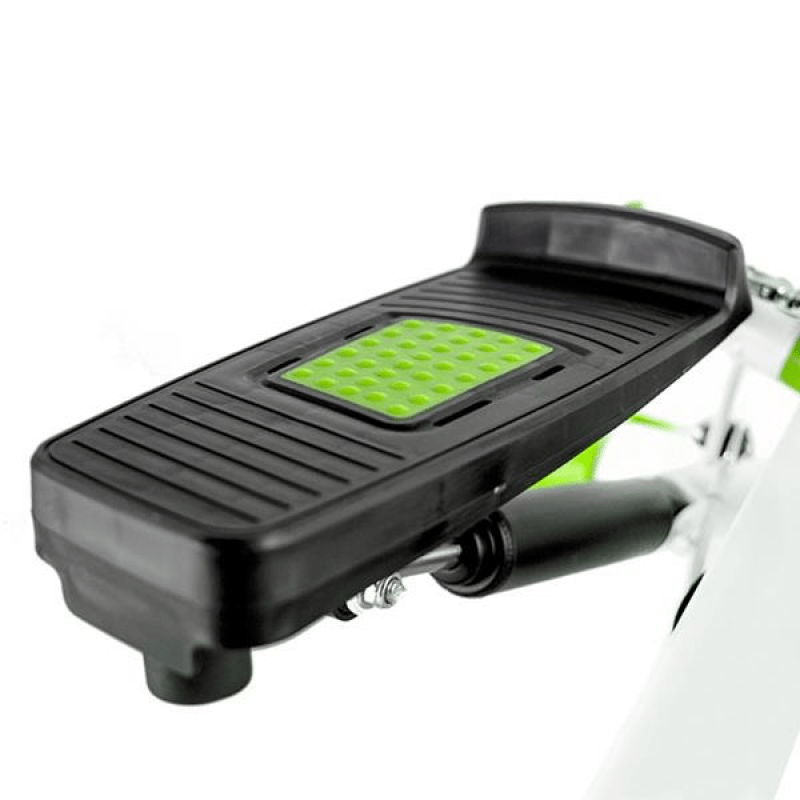 Adjustable resistance stepper with movable arms, non-slip steps - green and white. - Fitness Max