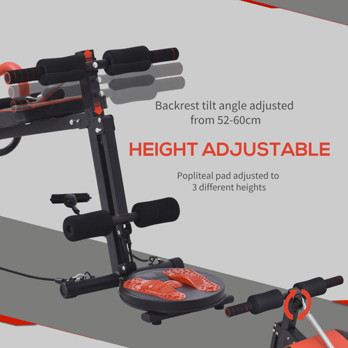Adjustable Sit-Up Bench with Twist Disc for Versatile Home Gym Workouts - Fitness Max